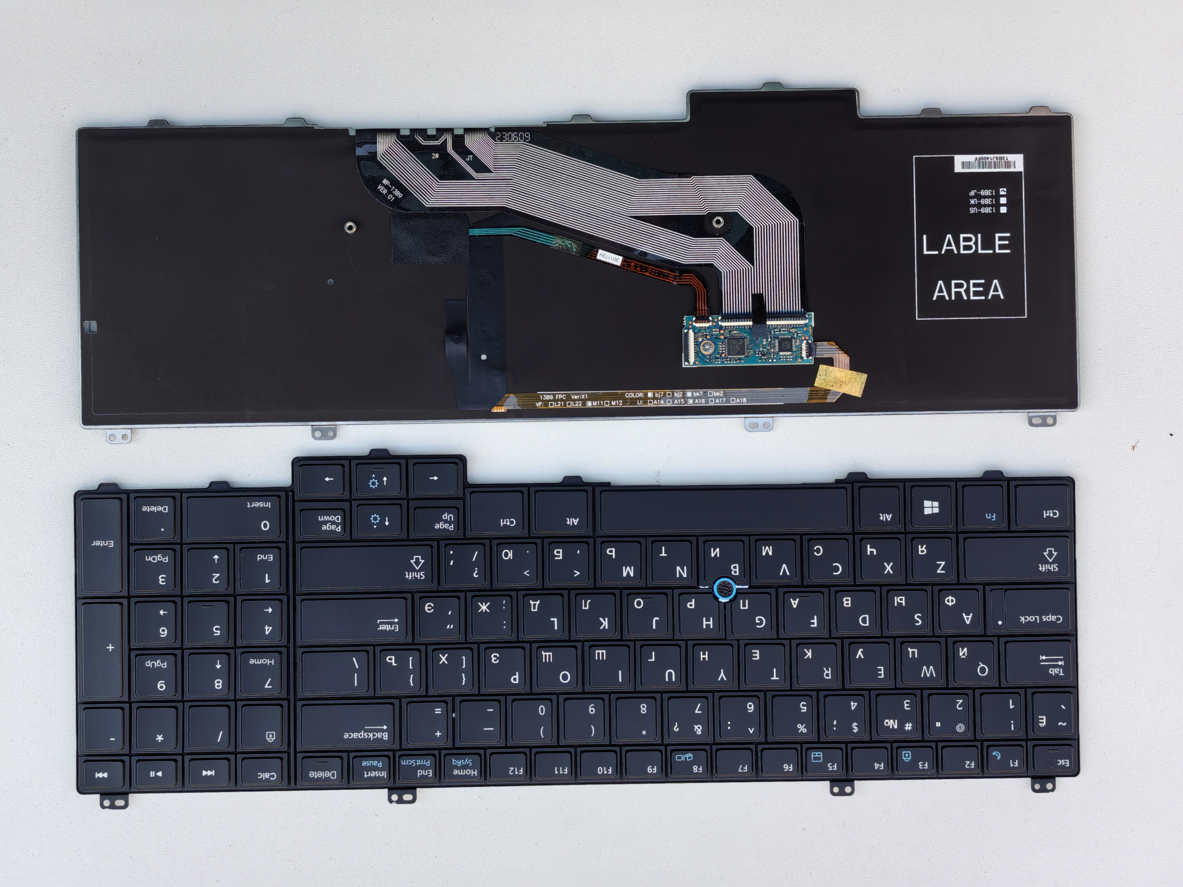 Picture of New Replacement Laptop Keyboard For DELL E5540 BLACK With Point Backlit (OEM) RU Layout